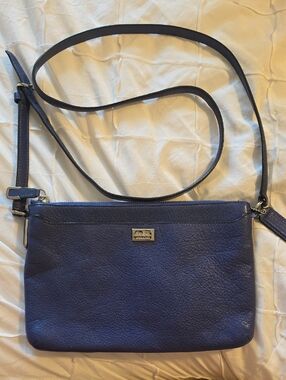 Coach Blue Pebbled Leather Crossbody Bag